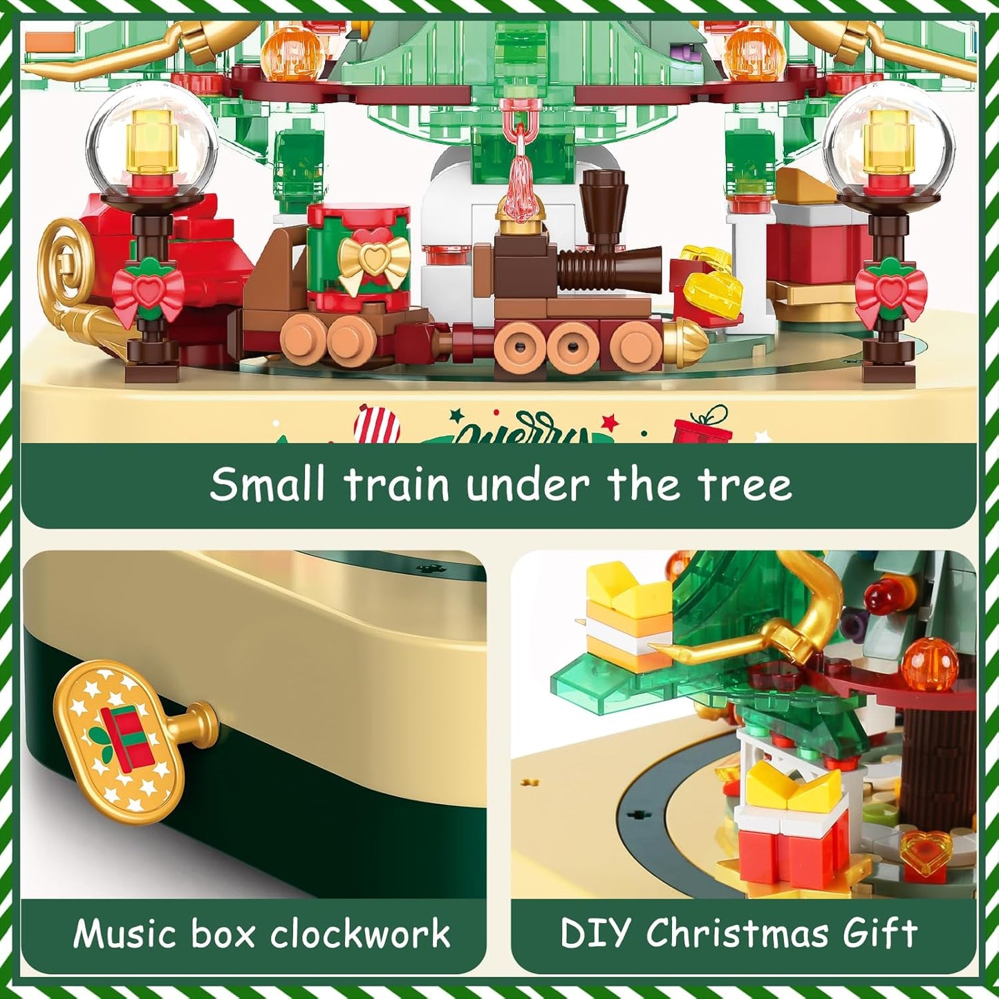 DIY Christmas Tree Brick Music Box