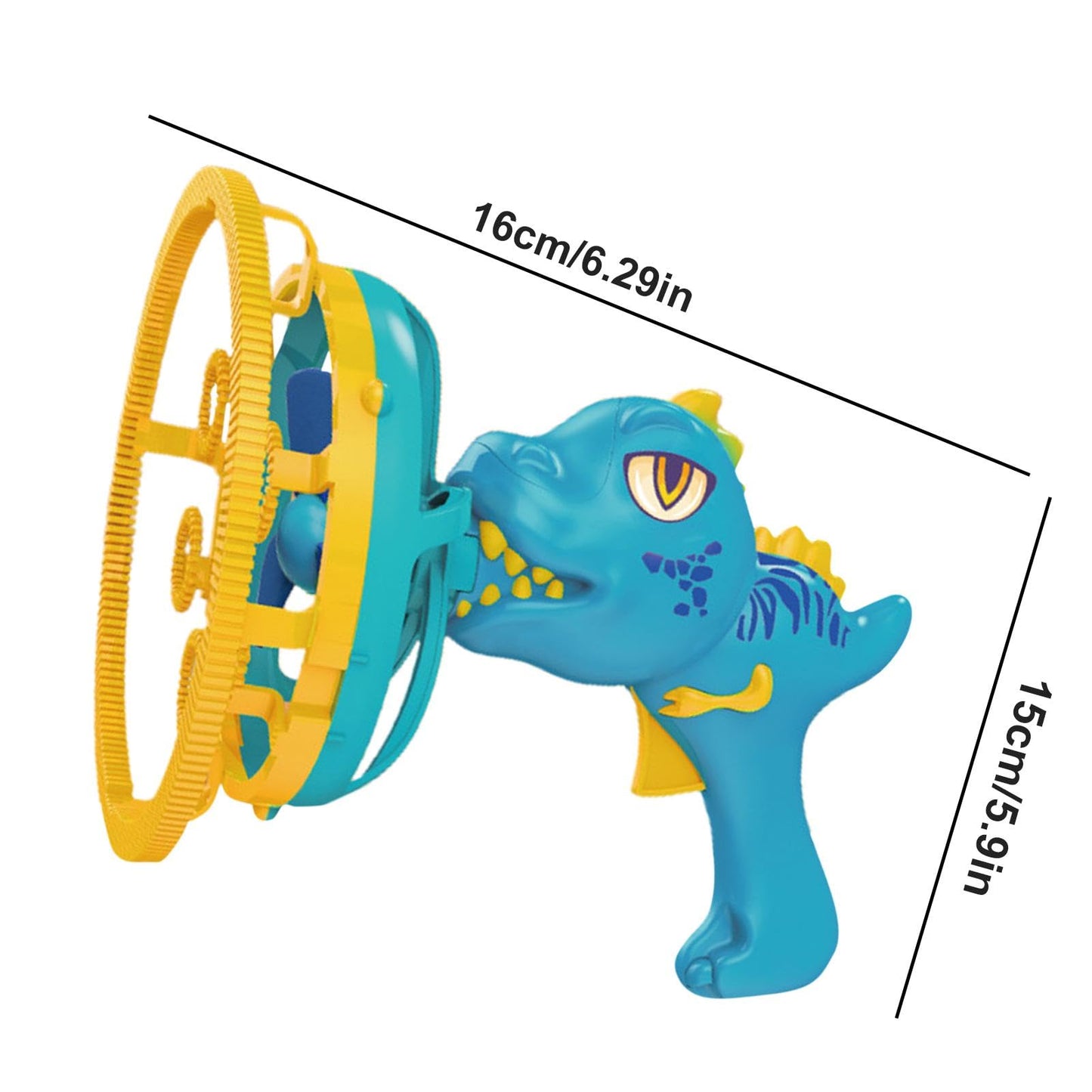 Dinosaur fan bubbles gun