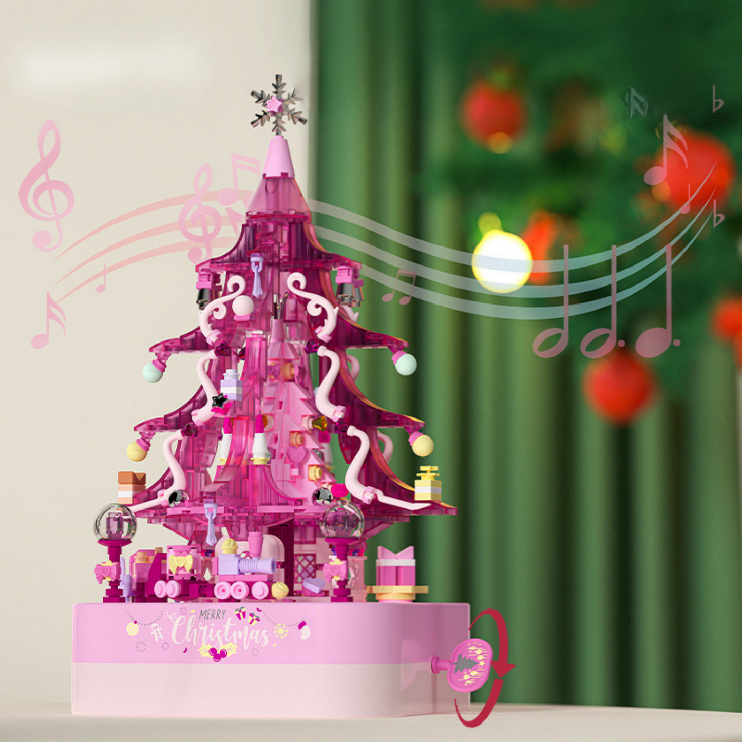 DIY Christmas Tree Brick Music Box