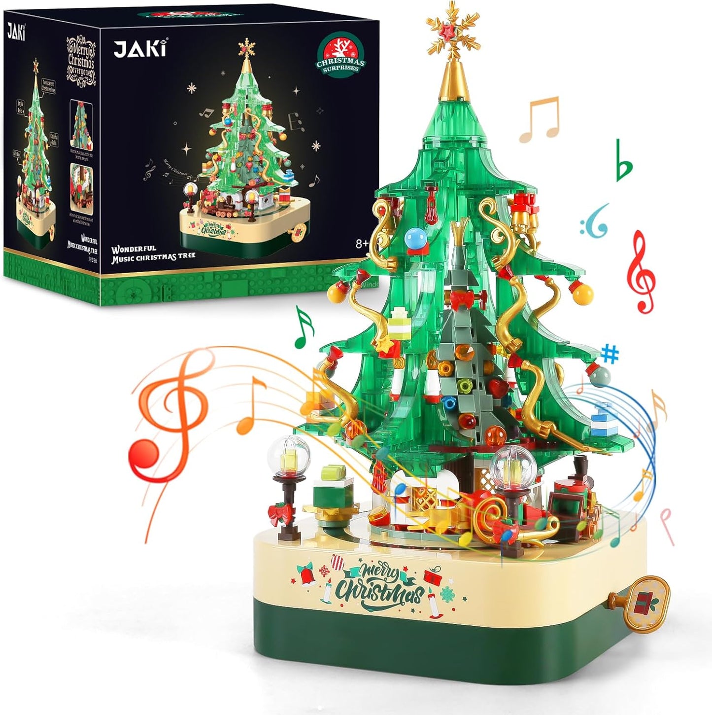 DIY Christmas Tree Brick Music Box