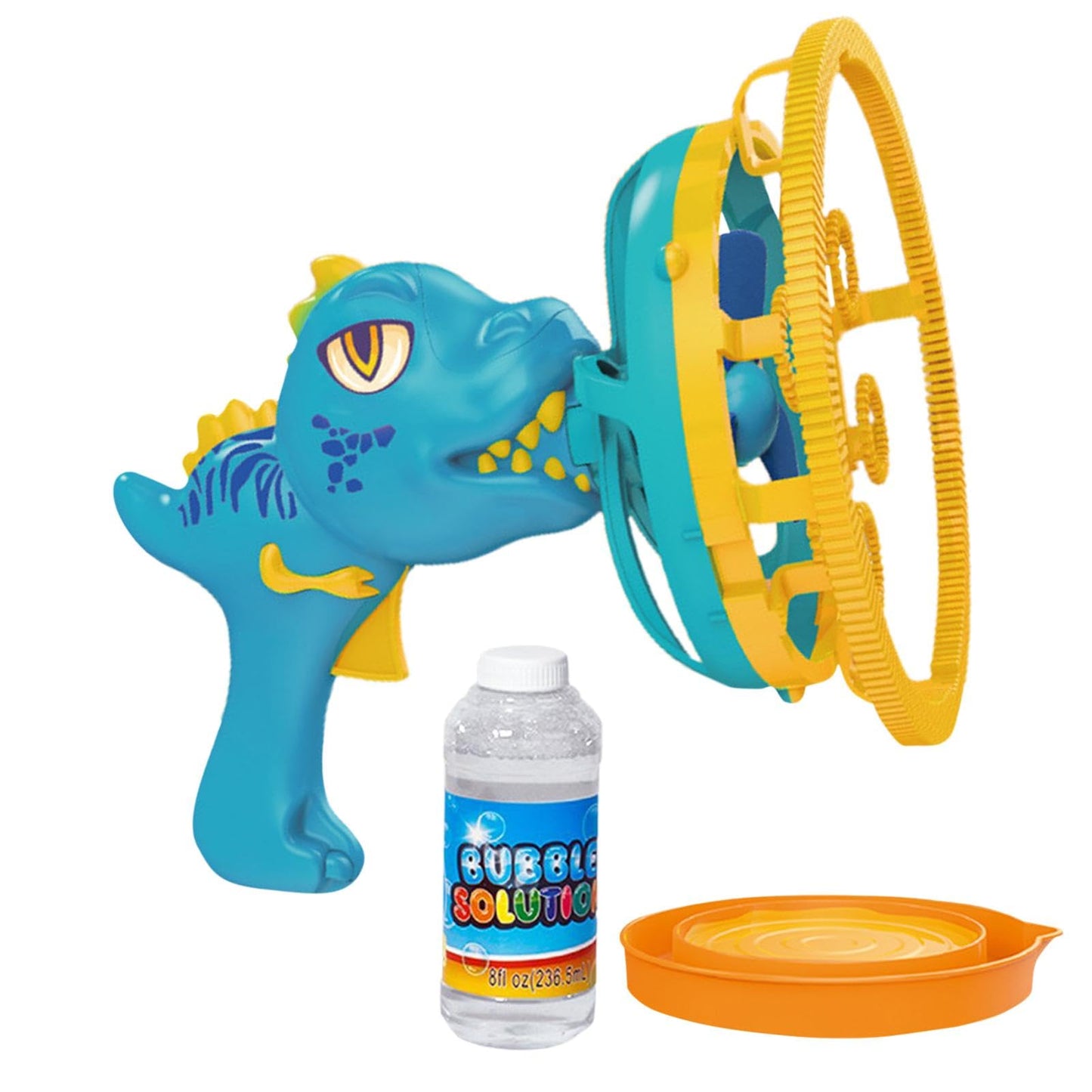 Dinosaur fan bubbles gun