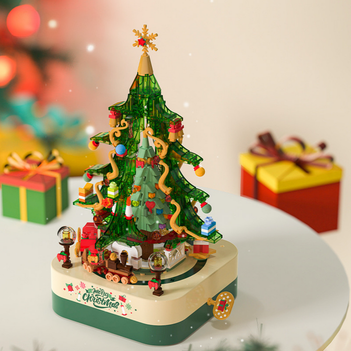 DIY Christmas Tree Brick Music Box