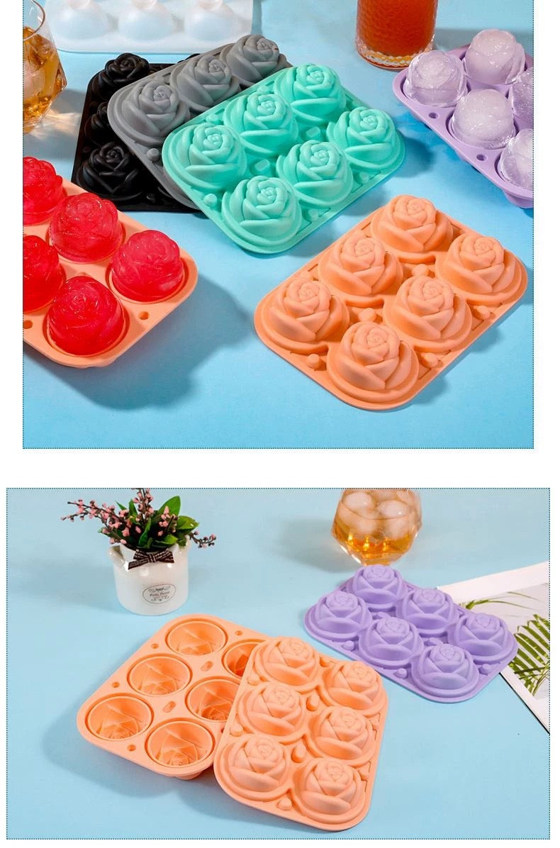 Rose ice molds