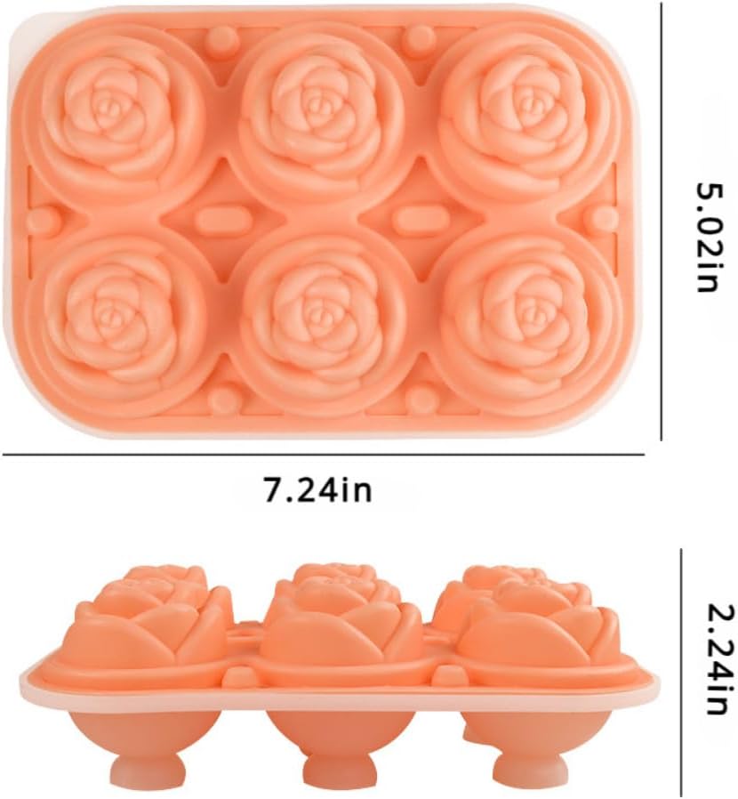 Rose ice molds