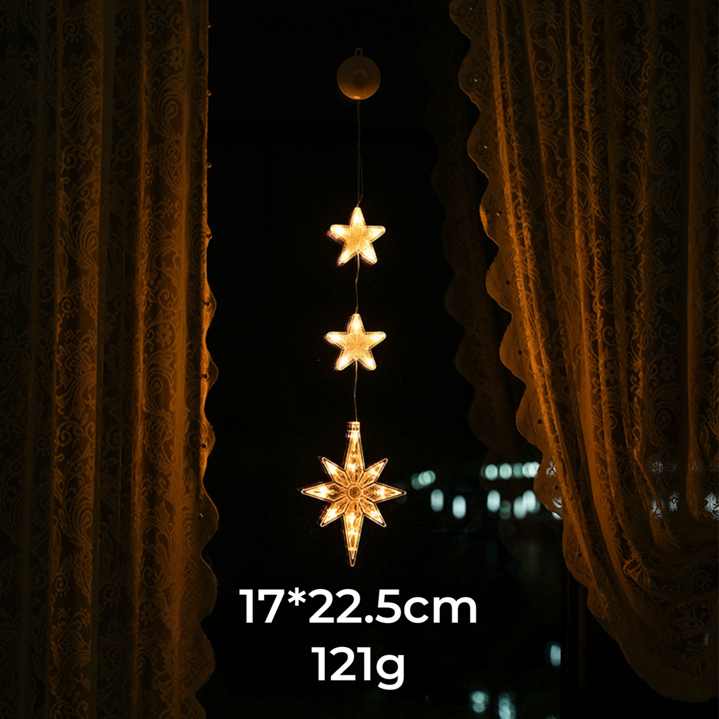 Christmas Window Light with Suction Cup